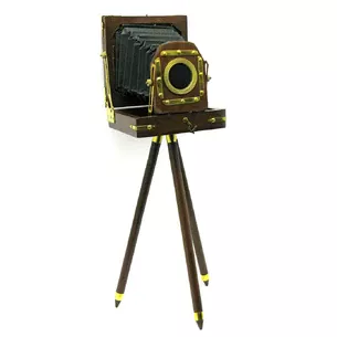 A souvenir camera on a tripod