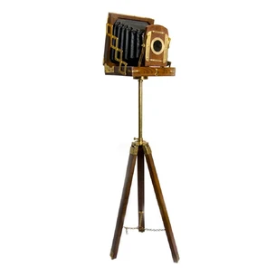 A souvenir camera on a tripod.