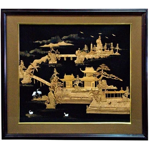 Cork wood painting (54*64 cm)