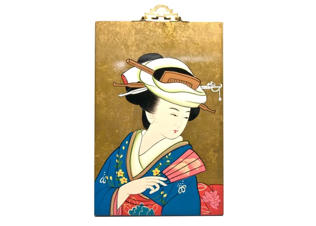 Фото 1 - Painting on wood Geisha (20x30 cm)