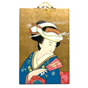 Painting on wood Geisha (20x30 cm)