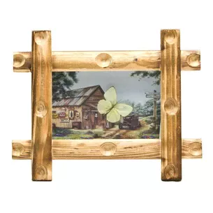 Бабочка в рамке на фоне (19х24х3,5 см)