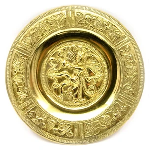 Тарілка настінна бронзова Танцюючий Шива (d-14 см) (Wall Plate Natraj 6 )