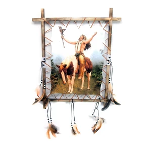 Totem Indian on a horse (50x60 cm) D