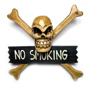 Skull with bones No Smoking (30x9x30 cm)