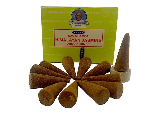 Фото 1 - Himalaya Jasmine Dhoop Cone (Гімалайський Жасмин)(Satya) 12 конусів в упаковці