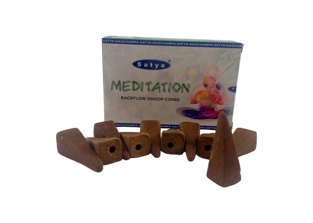 Фото 1 - Meditation Backflow Dhoop Cone (Медитація)(Satya) 10 конусів в упаковці