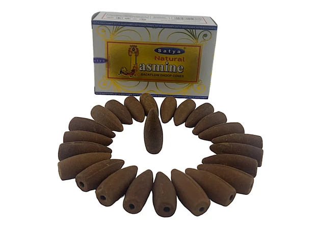 Фото 1 - Natural Jasmine Backflow Cones (Jasmin)(Satya) 24 cones in a package