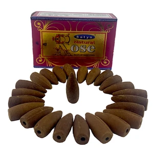 Natural Rose Backflow Cones (Роза)(Satya) 24 конуса в упаковке