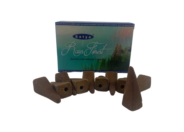 Фото 1 - Rain Forest Backflow Dhoop Cone (Tropical Forest) (Satya) 10 cones in a package