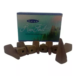 Rain Forest Backflow Dhoop Cone (Tropical Forest) (Satya) 10 cones in a package