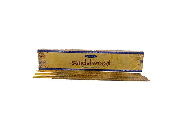 Фото 1 - Sandal wood premium incence sticks (Сандал)(Satya) пыльцевое благоухание 15 гр.