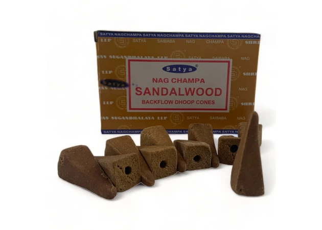 Фото 1 - Sandalwood Backflow Cones (Sandal)(Satya) 10 cones in a package