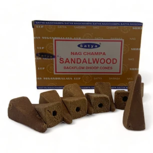 Sandalwood Backflow Cones (Sandal)(Satya) 10 cones in a package