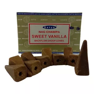 Sweet Vanilla Backflow Cones (Солодка Ваніль)(Satya) 10 конусів в упаковці