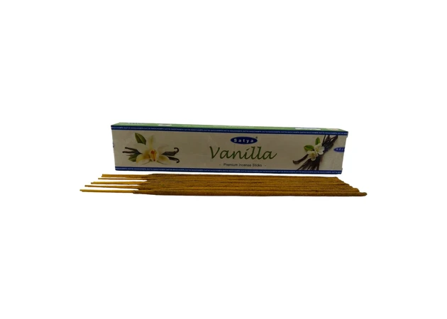 Фото 1 - Vanilla premium incence sticks (Ваниль) (Satya) пыльцевое благоухание 15 гр.