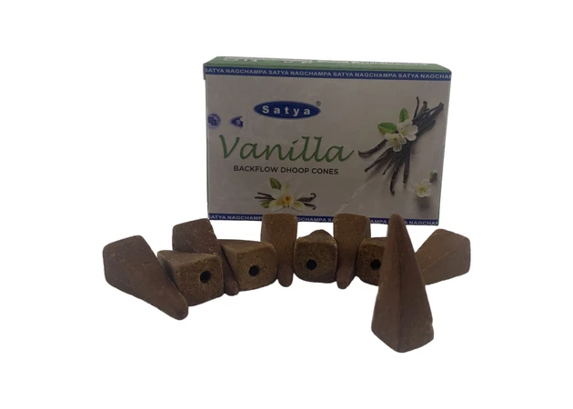 Фото 1 - Vanilla Backflow Dhoop Cone (Vanilla) (Satya) 10 cones in a package