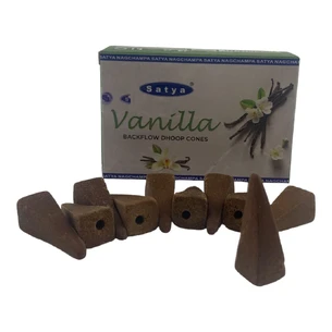 Vanilla Backflow Dhoop Cone (Ваниль) (Satya) 10 конусов в упаковке
