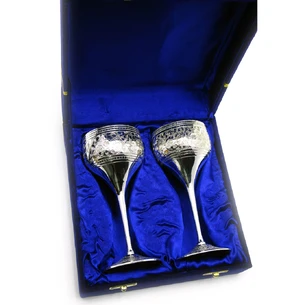Silver-plated bronze glasses (no. 2 pcs./200 ml.) H-16.5 cm (19x20x8.5 cm)
