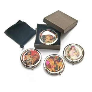 Cosmetic mirror Angels (d-7 cm) (in a box + cover)