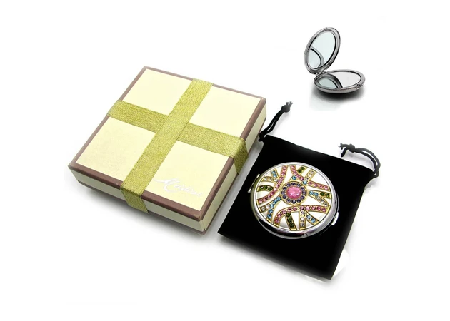 Фото 1 - Cosmetic mirror Ornament with stones (3) 19872 (in a box + case)