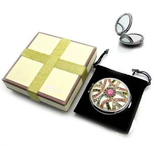 Cosmetic mirror Ornament with stones (3) 19872 (in a box + case)