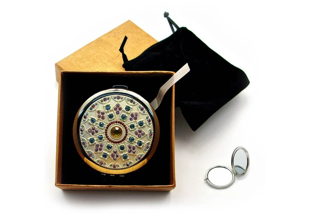 Фото 1 - Cosmetic mirror Ornament with stones 18584 O (in box + case)