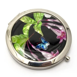 Cosmetic mirror Mother-of-pearl (d-7 cm) (in a box + case) A