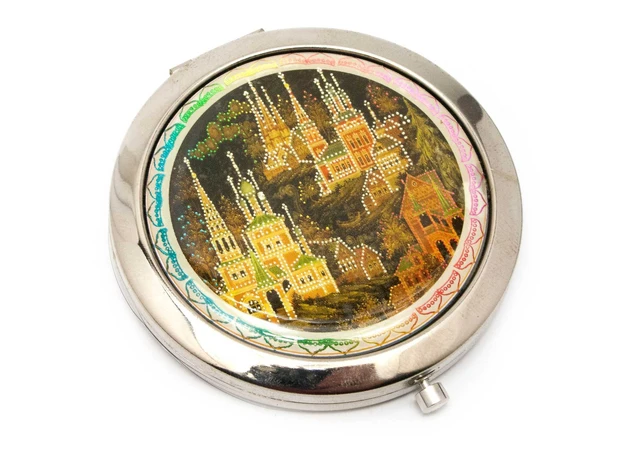 Фото 5 - Cosmetic mirror Russian beauty (d-7 cm)