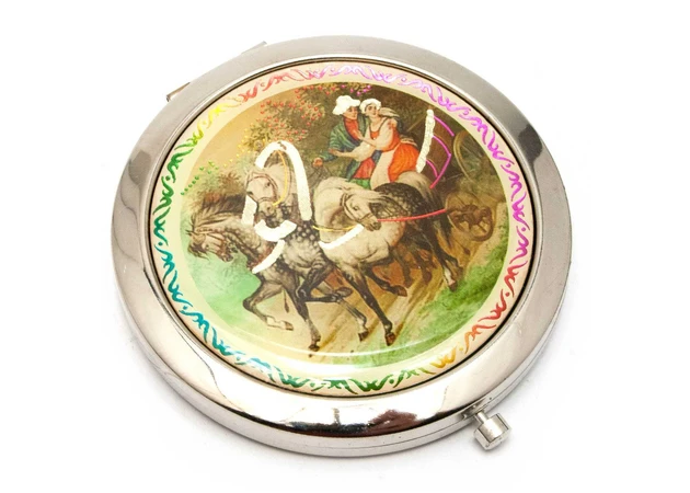 Фото 4 - Cosmetic mirror Russian beauty (d-7 cm)