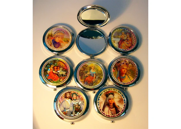 Фото 5 - Cosmetic mirror Slavic beauty (d-7 cm)