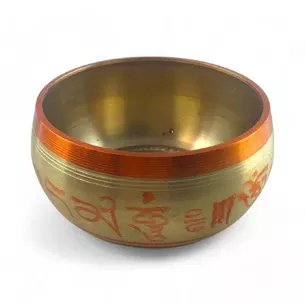 Singing bronze Buddha bowl (11x10.2x5.1 cm)