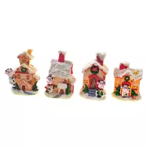 Cow in a house (4 pcs/pack) (10x6x6 cm)