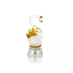 Crystal swan with illumination (10x4.5x4.5 cm)