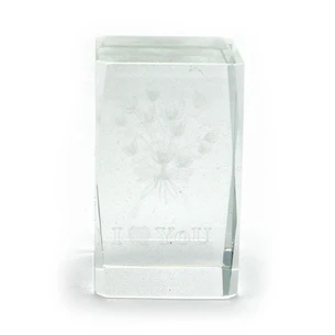 Параллелограмм хрустальный с голограммой (5х8CM)
