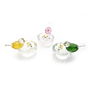 Birds in a nest crystal (9x5.5x5.5 cm)