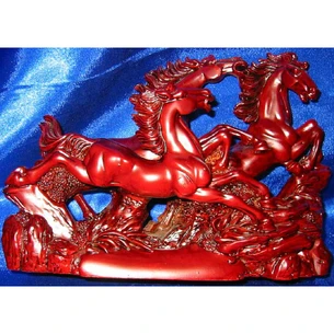 Коні 3шт камяна крихта коричневі (19х28 см)