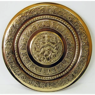 Bronze wall plate Dancing Shiva (d-31 cm)