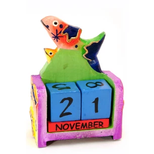 Perpetual calendar Fish tree (10x7x4 cm)