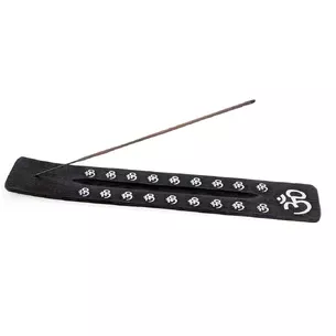 OM aroma stand wooden black (26x4x1 cm)