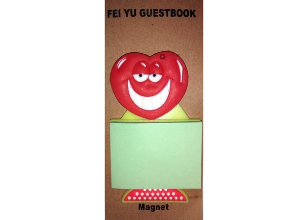 Фото 1 - Fridge magnet heart with sticker (9x5 cm) W