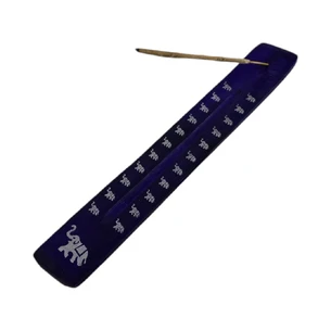 Elephant aroma stand, wooden, purple (26x4x1 cm)