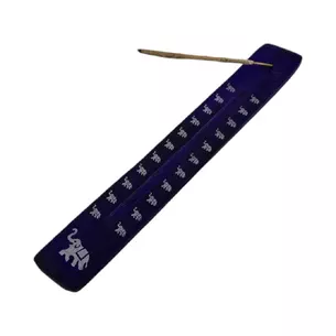 Elephant aroma stand, wooden, purple (26x4x1 cm)