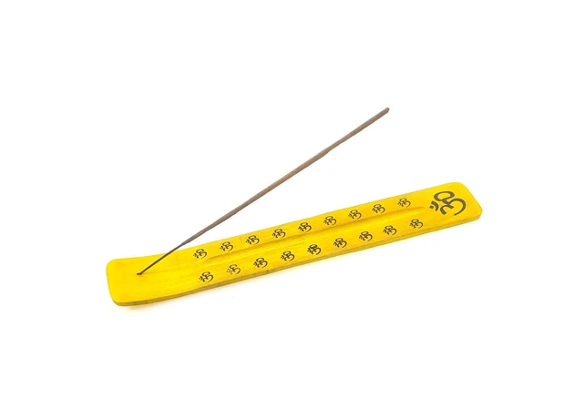 Фото 1 - OM aroma stand, wooden, yellow (26x4x1 cm)