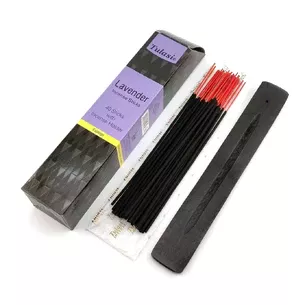 Lavender 40 Stiks with Incense Holder (Пахощі 40 штук з дерев'яною підставкою) (Tulasi)