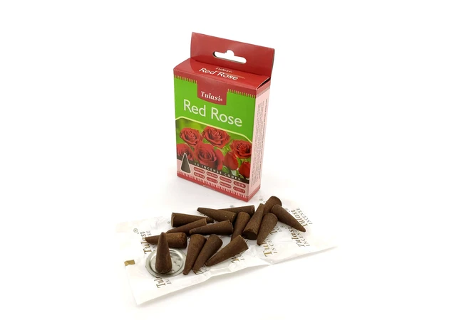 Фото 1 - Red Rose Incense Cones (Tulasi) Cones