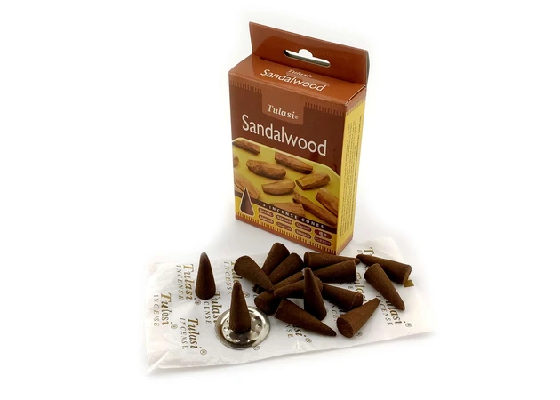 Фото 1 - Sandalwood Premium Incense Cones (Сандал)(Tulasi) Конуси