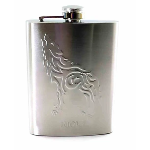 Wolf stainless steel flask (230 ml.) (13.5x10x2 cm)