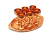 Фото 2 - Bronze glasses on a tray Copper (no. 6 pcs) (h-13 d-5.5 cm) (tray 30x20x1 cm)