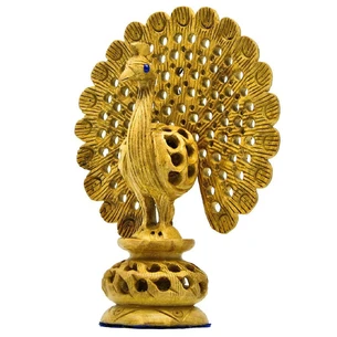 Wooden carved peacock (12 cm)